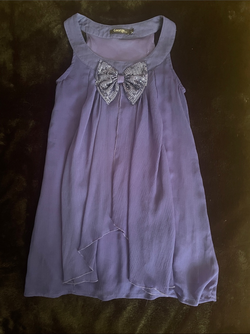 George blue Bow-Accent Chiffon Dress size. 10 girls